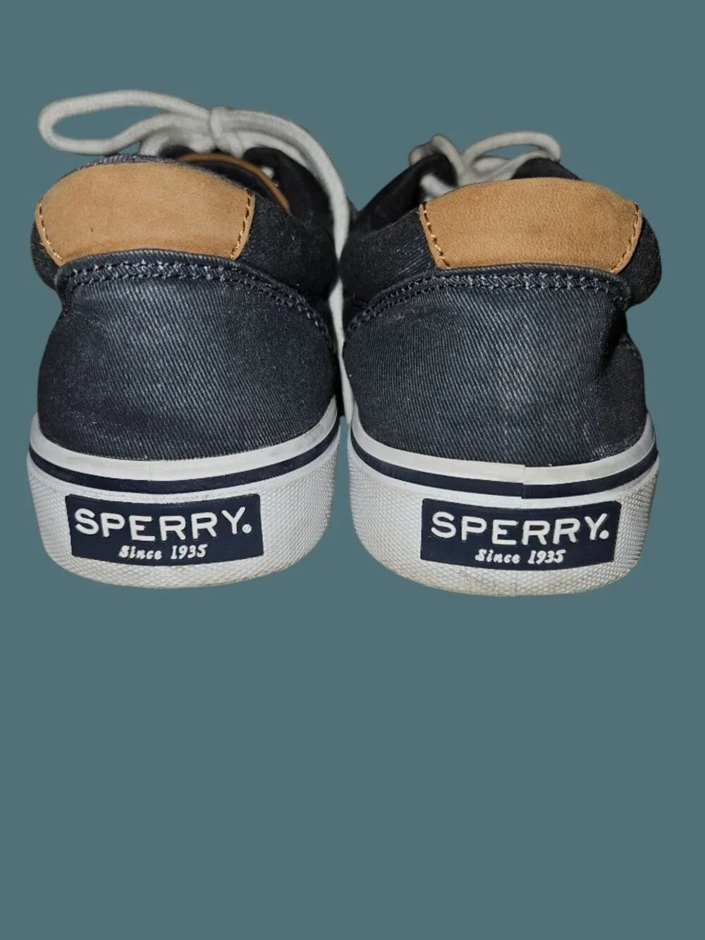 Sperry Top Sider Canvas Nautical Preppy Boat Shoes Men Size 7.5 Womens Size 9